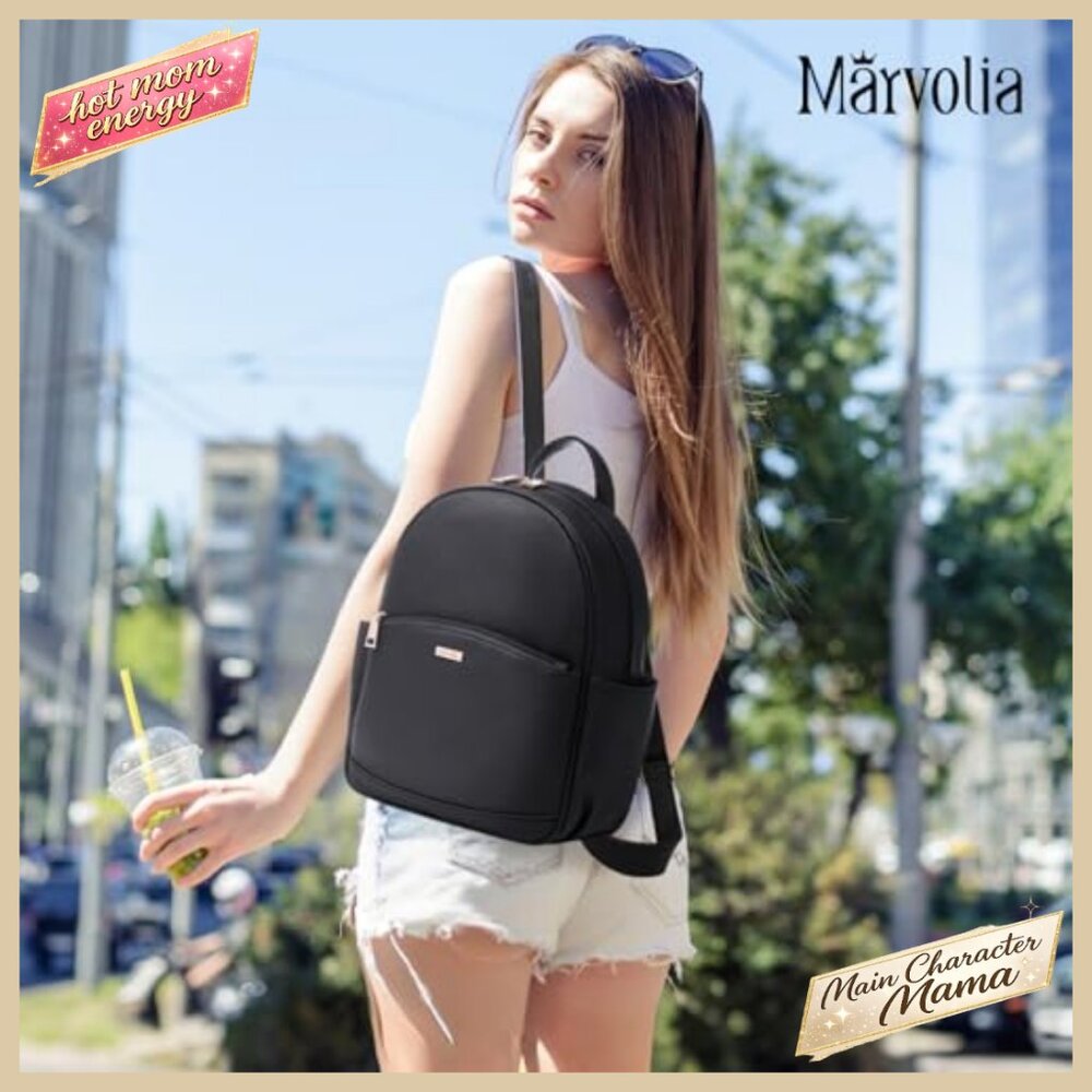 Leather Mini Backpack Classic Elegant Travel Coll… - image 2